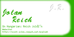 jolan reich business card